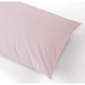 MEDITERRANEAN LINENS Valencia 100% Egyptian Cotton 200 Thread Count Standard Pillowcases pair -Pale Pink
