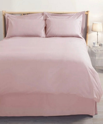 MEDITERRANEAN LINENS Valencia 100% Egyptian Cotton 200 Thread Count Standard Pillowcases pair -Pale Pink