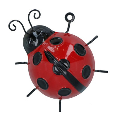 Medium 3D Metal Ladybird Wall Art Home Garden Decor Ornament Gift 6x11x12cm DIY at B&Q
