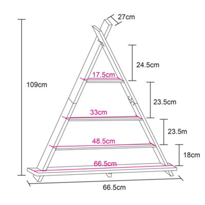 Medium 4-Tier Children's Kids Floor Shelving Unit in White and Grey - 6