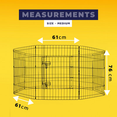 Medium - 8 Panel Dog Playpen with Door