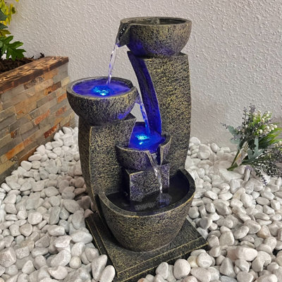 Medium Aztec Modern Water Feature with Cover