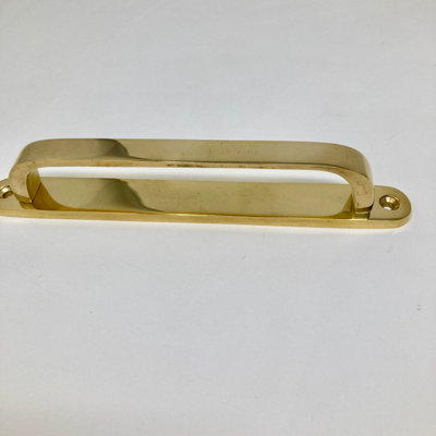 Medium Backplate Handle Unlacquered Polished Brass