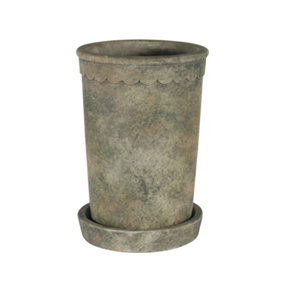 Medium Cement Paysanne Outdoor Plant Pot. H15 cm.