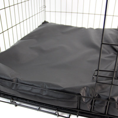 Medium Dog Bed Cage Crate Pet Waterproof Hygienic Bedding Tough Hardwearing Cushion Mat Black DIY at B Q