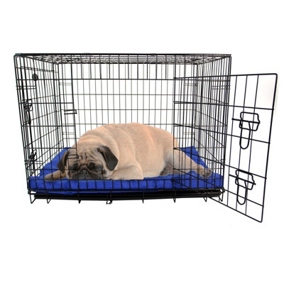 Medium Dog Bed Cage Crate Pet Waterproof Hygienic Bedding Tough Hardwearing Cushion Mat Blue DIY at B Q