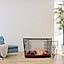 Medium Dog Bed Cage Crate Pet Waterproof Hygienic Bedding Tough Hardwearing Cushion Mat Red