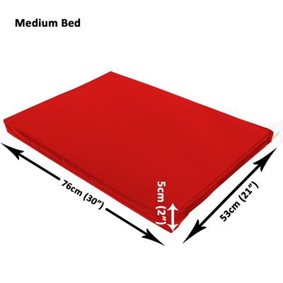 Medium Dog Bed Cage Crate Pet Waterproof Hygienic Bedding Tough Hardwearing Cushion Mat Red - 6