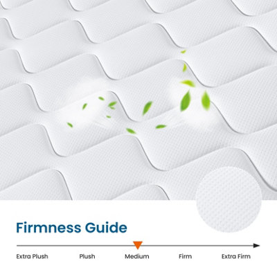 Medium Firm Hybrid Mattress with Memory Foam and Individually Wrapped Spring, 27CM Single Mattress,Blue