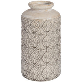 Medium Nero Vase - Ceramic/Plastic - L13 x W13 x H26 cm - White