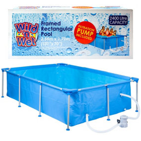 Medium Rectangular Pool & Pump 2.6m X 1.8m - Wild 'n Wet