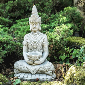 Medium sized Sitting Lotus Thai Buddha Statue