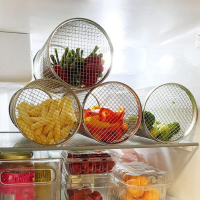 MEDIUM STAINLESS STEEL BARBECUE COOKING GRILL BASKET
