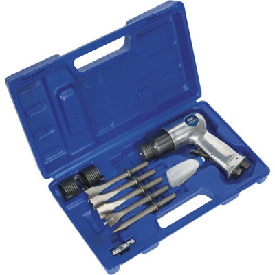 Medium Stroke Air Hammer & Chisel Kit - 1/4