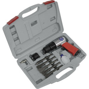 Medium Stroke Air Hammer Kit - 1/4" BSP Inlet - Soft Grip - Handle Exhaust