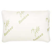 Medium Support Bamboo Memory Foam Pillow - Hypoallergenic Deep Fill Single Pillow