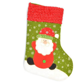 Medium Traditional Stocking Santa Sack Sock Christmas Xmas Tree Decorations Home decoration Gifts Bag Sweets Toys, Multi