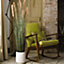 Medium White Terracotta Vase - Modern Vase for Fresh or Artificial Flower Stem Bouquet Arrangements - H21.5 x 18.5cm Diameter