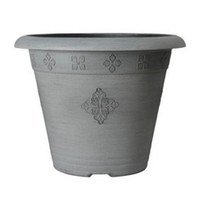 Medley Planter Round 36cm Silver 28 Litres