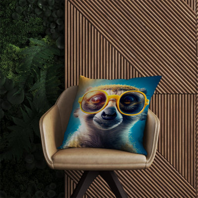 Meerkat Splashart Outdoor Cushion 60cm x 60cm