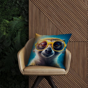 Meerkat Splashart Outdoor Cushion 60cm x 60cm