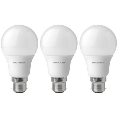 Megaman LED GLS 4.8W B22 Warm White Opal (3 Pack)