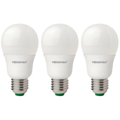 Megaman LED GLS 5.5W E27 Warm White Opal (3 Pack)