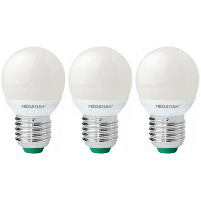 Megaman LED Golfball 2.9W E27 Warm White Opal (3 Pack)