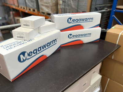 Megawarm 200W Electric Underfloor Heating Sticky Mat Kit - 17m2