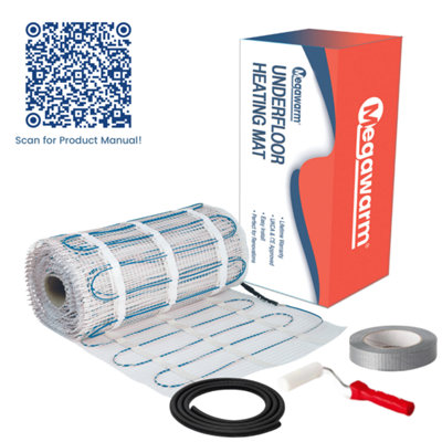 Megawarm 200W Electric Underfloor Heating Sticky Mat Kit - 6m2