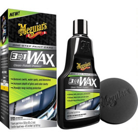 Meguiars 3-in-1 Car Van Wax Cleans Polishes Protects Carnauba Wax Blend 473ml