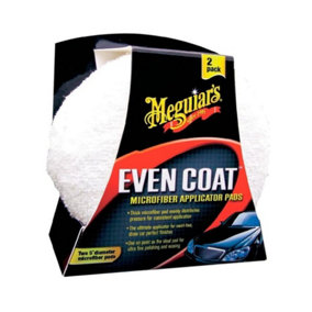Meguiars 5 Inch Microfiber Applicator Pads 2 Pack Even Coat Wax Polishing Pads