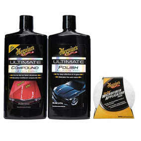Meguiars Ultimate Compound and Polish Car Care Kit With Microfiber Applicator