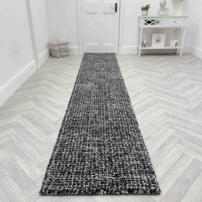 Mehari Dark Gray/Ivory 23160-8268 Hall Runner Carpet Runner Rug