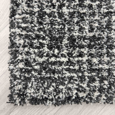 Mehari Dark Gray/Ivory 23160-8268 Hall Runner Carpet Runner Rug