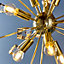 Meldon Satin Brass with Clear K5 Crystal Glass Decorative 9 Light Ceiling Pendant