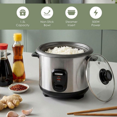 MELISSA 500W RICE COOKER & STEAMER KEEP WARM 3 IN 1 FUNCTION AUTOMATIC ...