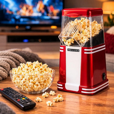 MELISSA Home Popcorn Maker Machine Electric Red Hot Air Popcorn 1200W ...