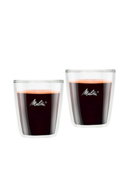 Melitta 6761116 Double-Walled Espresso Glass 80ml, Pack Of 2