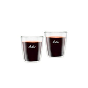 Melitta 6761116 Double-Walled Espresso Glass 80ml, Pack Of 2