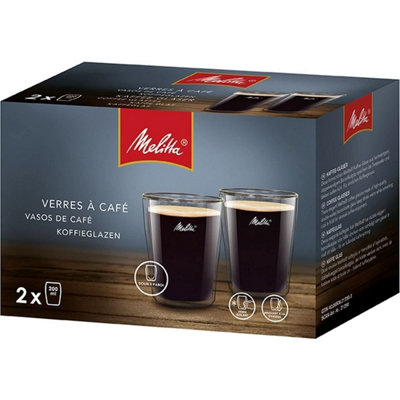 Melitta 6761117 Double-Walled Coffee Glass 200ml, Pack Of 2