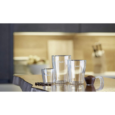 Melitta 6761118 Double-Walled Latte Macchiato Glass, Pack of 2 300ml