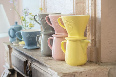 Melitta 6768457 Porcelain Pour Over Coffee Set with Jug and Filter Cone Rose 0.6 Litres DIY at B Q
