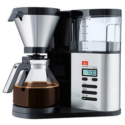 Melitta Aroma Elegance Deluxe, 1012-03, Filter Coffee Machine Black/Stainless Steel