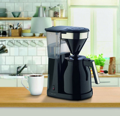 Melitta Look Basic Selection Thermos Jug – Plastic, Black, 1.8L Capacity