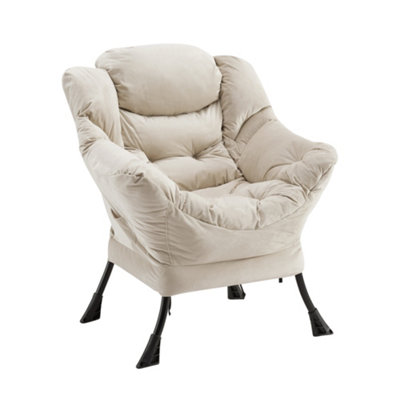 Mellow Lazy Chair, Beige Velvet