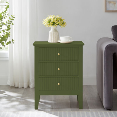 Melody Maison 3 Drawer Bedside Table - Hales Green Range