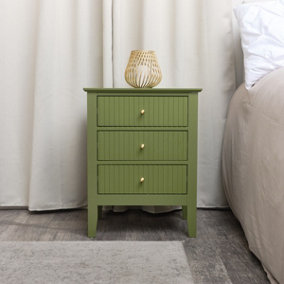 Melody Maison 3 Drawer Bedside Table - Hales Green Range