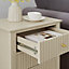 Melody Maison 3 Drawer Bedside Table - Hales Taupe Range