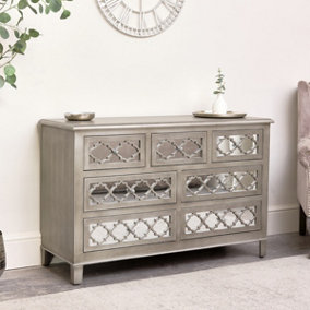 Melody Maison 7 Drawer Chest of Drawers - Sabrina Silver Range